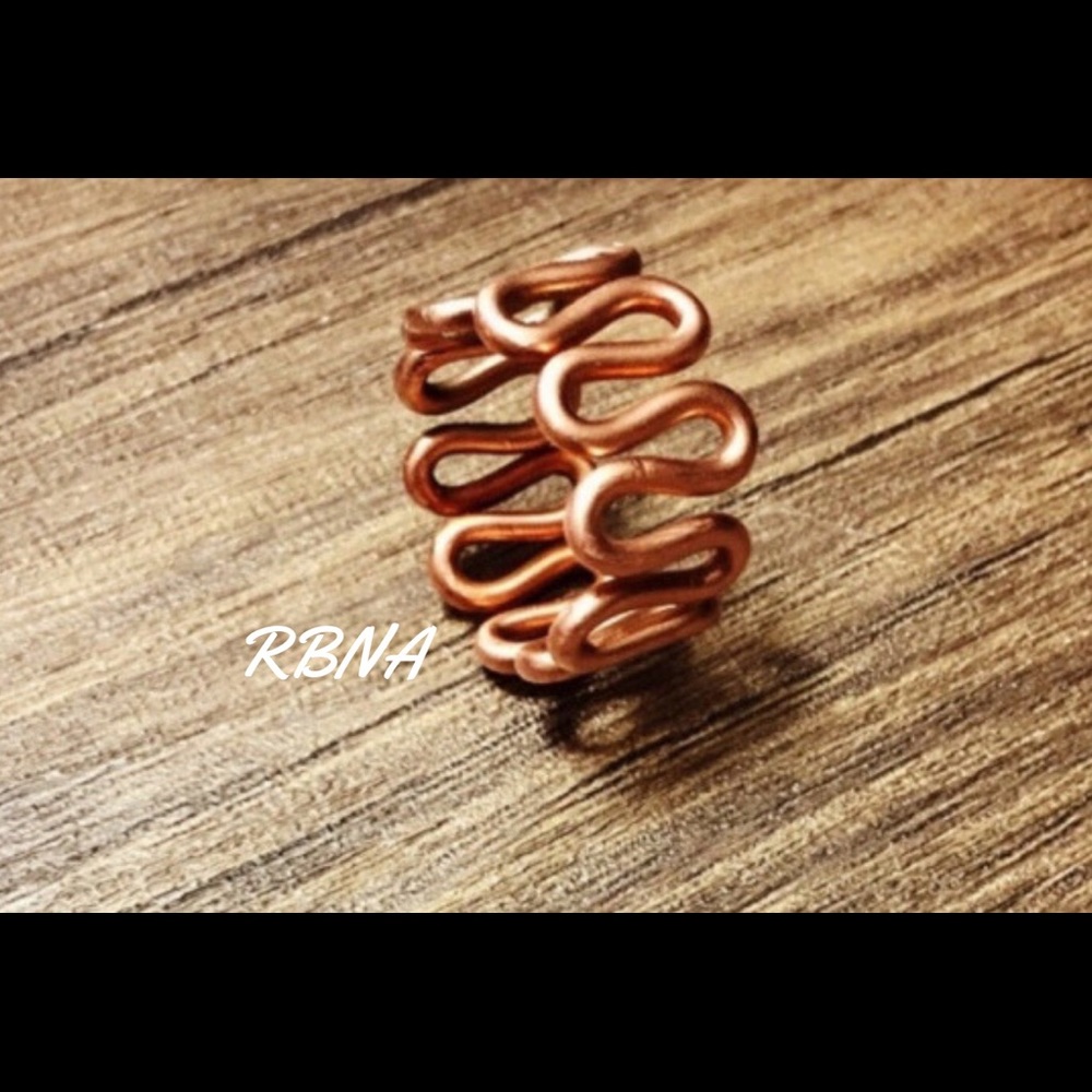 ✨Copper Minimalist Wave Chic Geometric Handmade